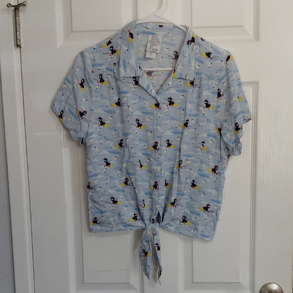 Her Universe Ghibli Studio Kiki's Delivery Service Pattern Shirt - Picture 2 of 5